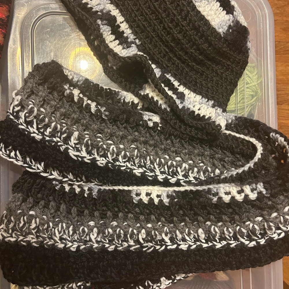 Handmade scarf and hat
